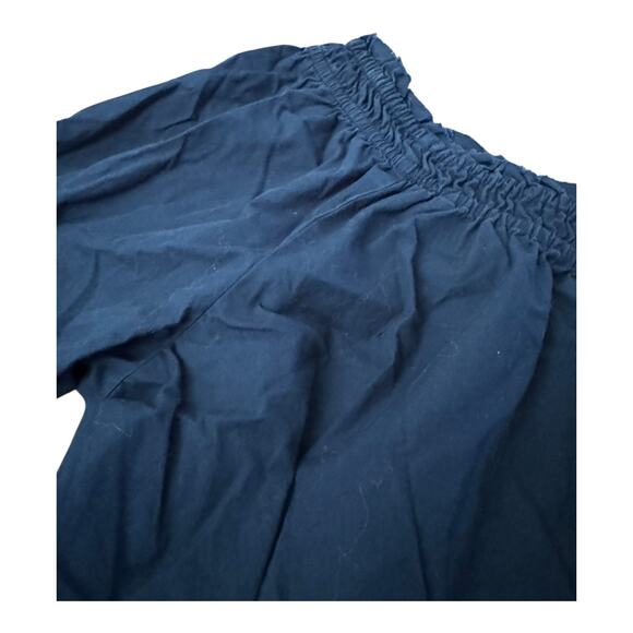 Free people sexy one sleeve crop top off shoulder top navy size small - Picture 6 of 8